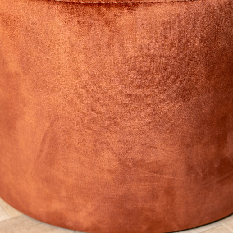 Pouf velours Beau cuivre