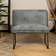 Fauteuil scandinave Merle tissu mélange anthracite