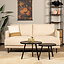 Canapé scandinave 2 places Denver bouclette taupe