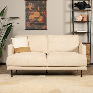 Canapé scandinave 2 places Denver bouclette taupe