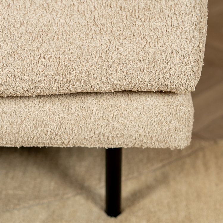 Canapé scandinave 2 places Denver bouclette taupe