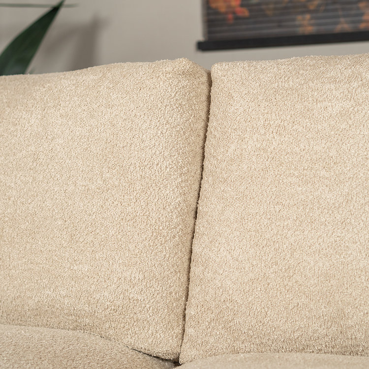 Canapé scandinave 2 places Denver bouclette taupe