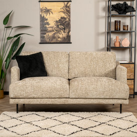 Canapé 2 places Denver tissu chenille taupe