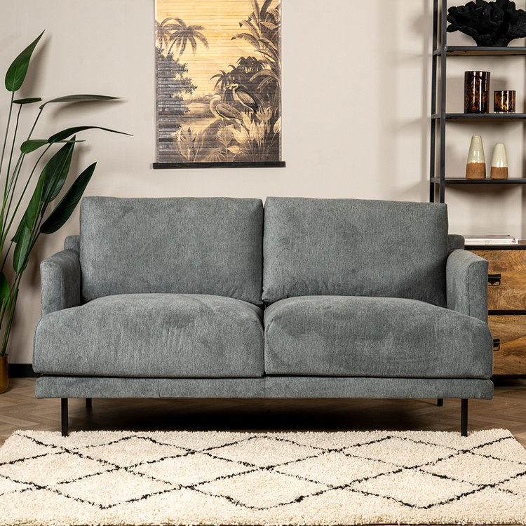 Canapé Scandinave 2,5 places Denver anthracite tissu chiné
