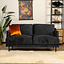 Canapé Scandinave 2,5 places Denver noir tissu chiné