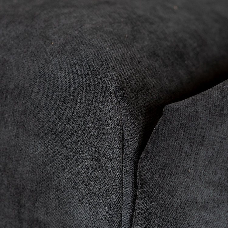 Canapé Scandinave 2,5 places Denver noir tissu chiné