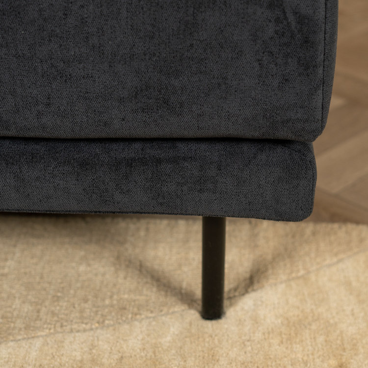 Canapé Scandinave 2,5 places Denver noir tissu chiné