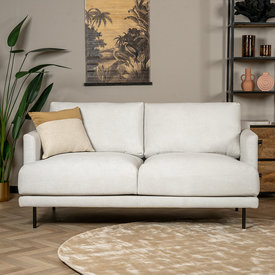Canapé Scandinave 2,5 places Denver blanc tissu chiné
