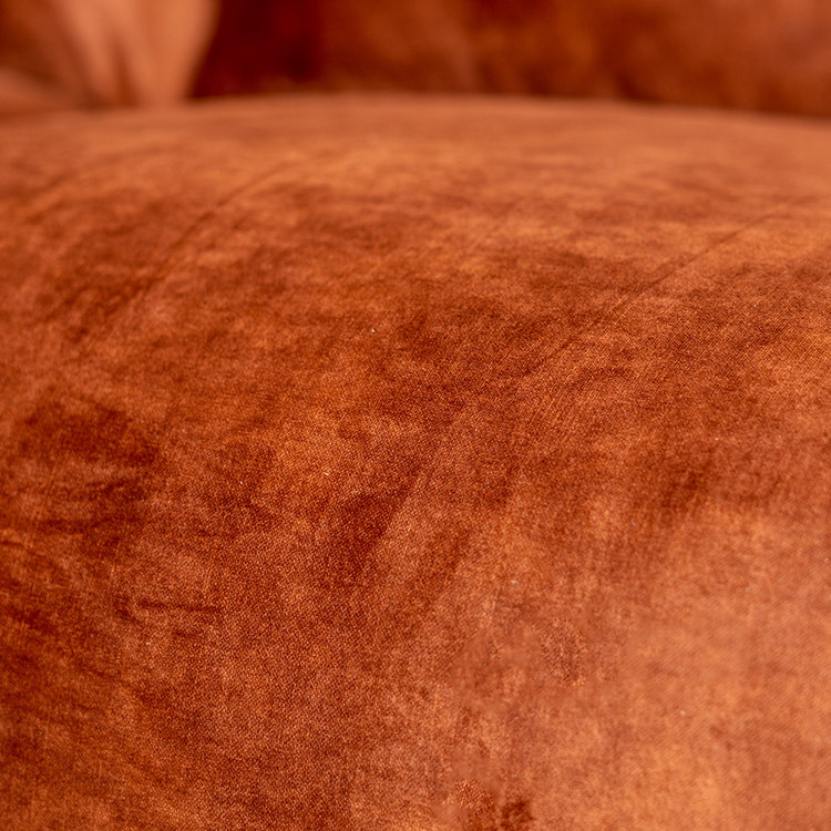 Canapé en velours Denver 2,5 places cuivre