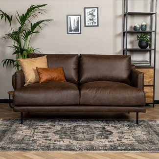 Canapé en cuir Denver 2,5 places brun