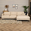 Canapé d'angle droit Scandinave Denver bouclé taupe