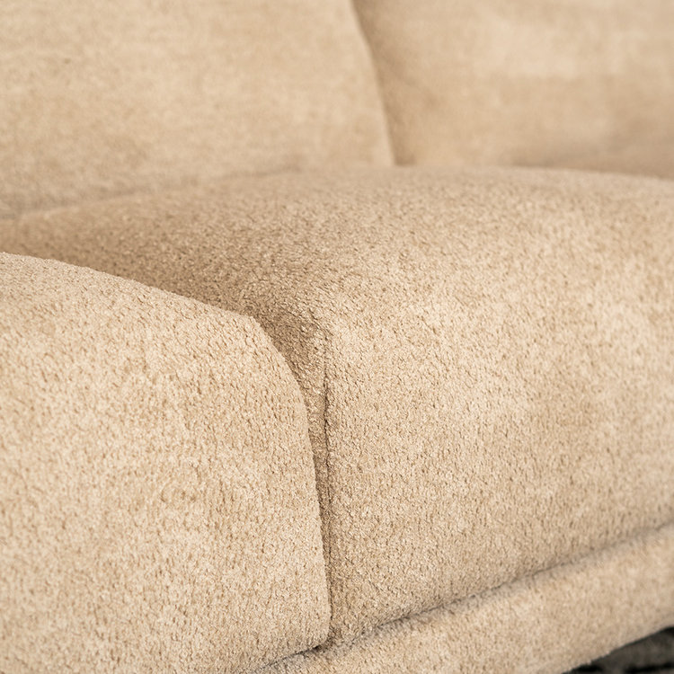 Canapé d'angle droit Scandinave Denver bouclé taupe