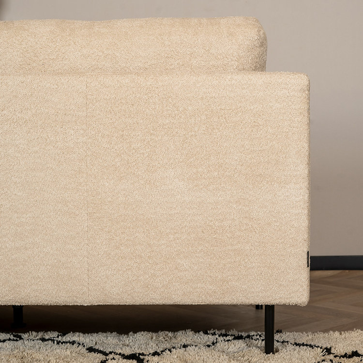 Canapé d'angle droit Scandinave Denver bouclé taupe