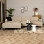 Canapé d'angle gauche Denver tissu chenille taupe