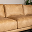 Canapé industriel d'angle droit Denver beige éco-cuir