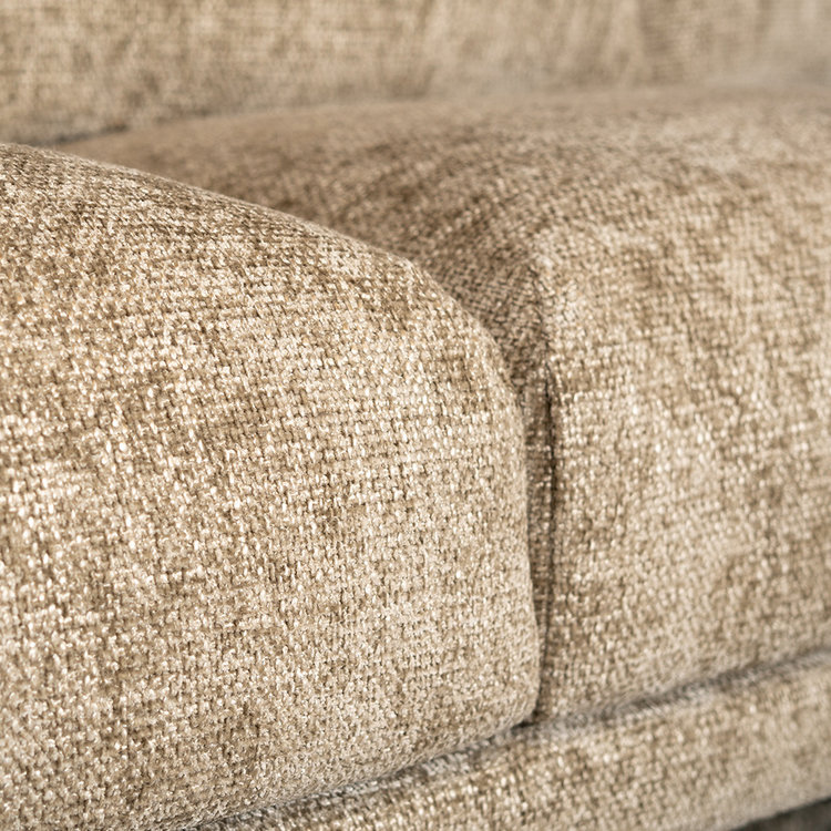 Canapé d'angle droit Denver tissu chenille taupe
