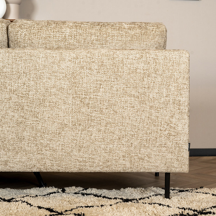 Canapé d'angle droit Denver tissu chenille taupe