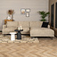 Canapé d'angle droit Denver tissu chenille taupe