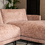 Canapé d'angle droit Denver tissu chenille rose