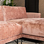 Canapé d'angle droit Denver chenille rose