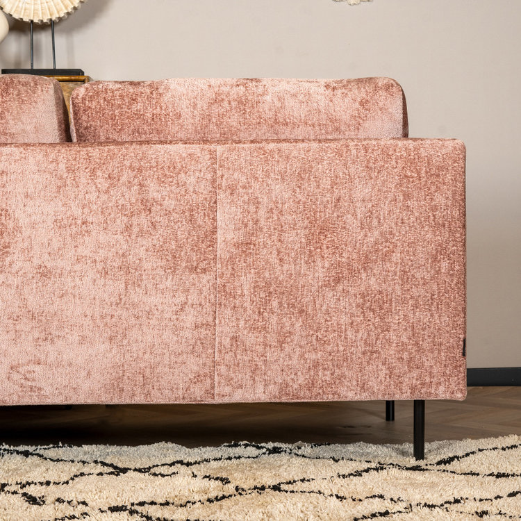 Canapé d'angle droit Denver chenille rose