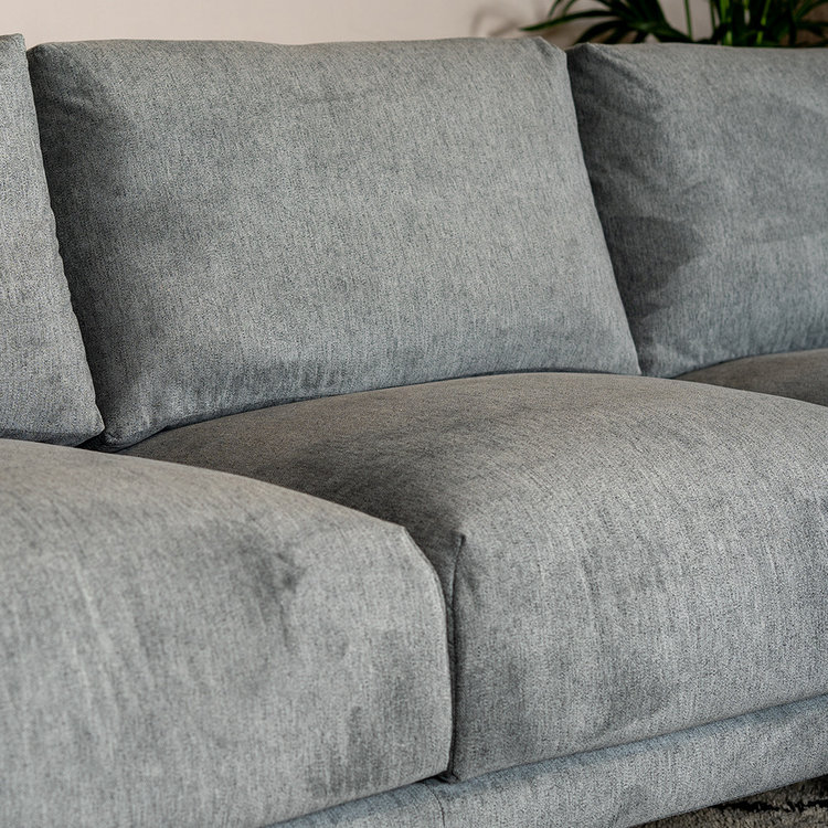 Canapé d'angle droite Scandinave Denver mélangé  anthracite