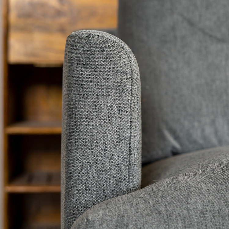 Canapé d'angle droite Scandinave Denver mélangé  anthracite