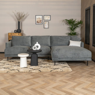 Canapé d'angle droite Scandinave Denver mélangé  anthracite