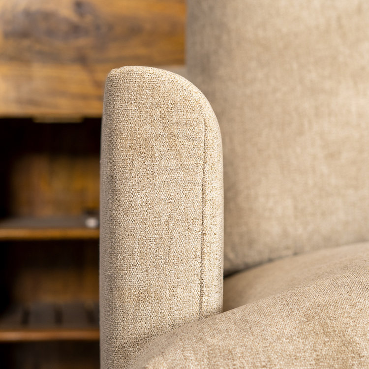 Canapé d'angle droite Scandinave Denver mélangé taupe