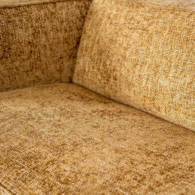 Canapé 3 places Memphis en tissu chenille jaune