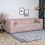 Canapé 3 places Memphis en tissu chenille rose