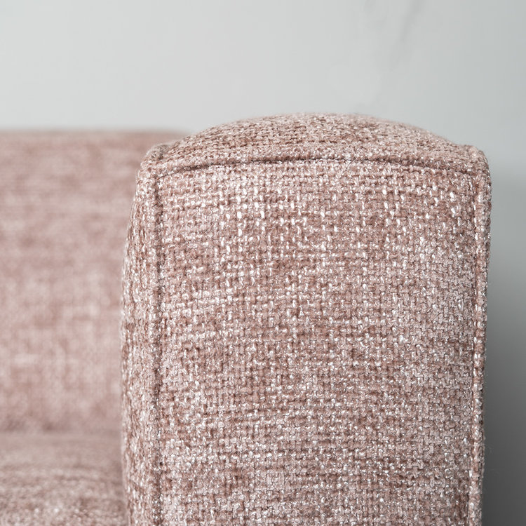 Canapé 3 places Memphis en tissu chenille rose