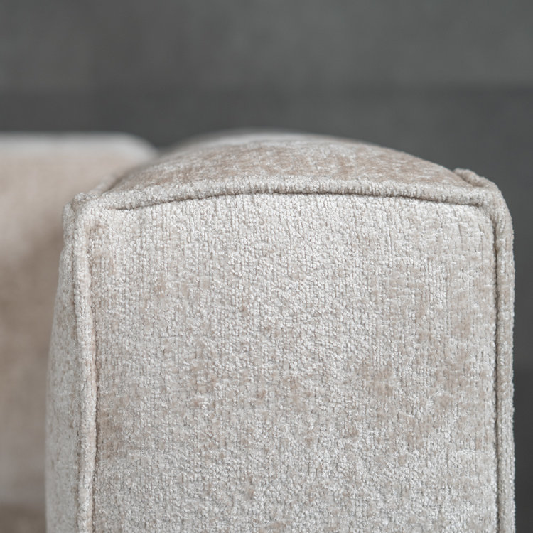 Canapé 3 places Memphis tissu chenille blanc