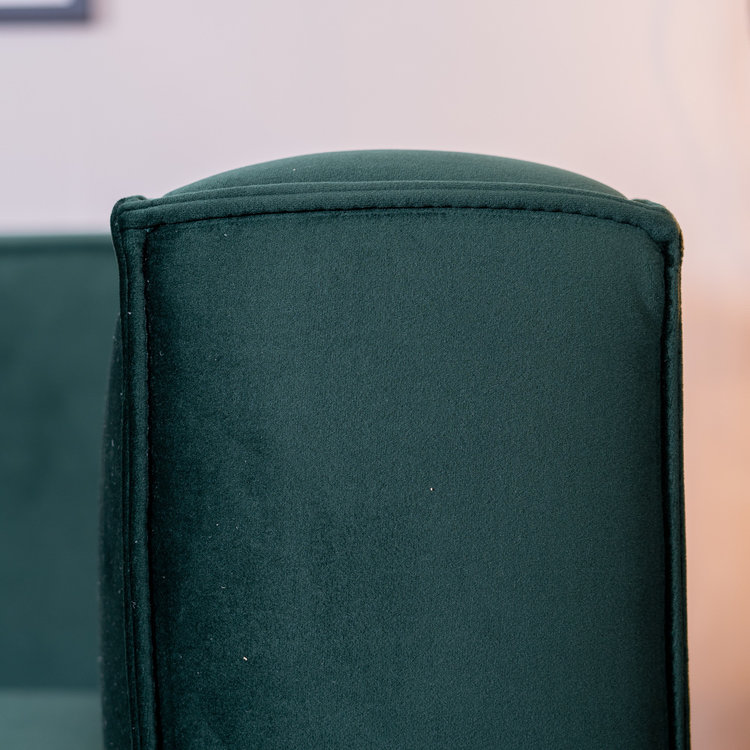 Canapé en velours 3 places Memphis vert foncé