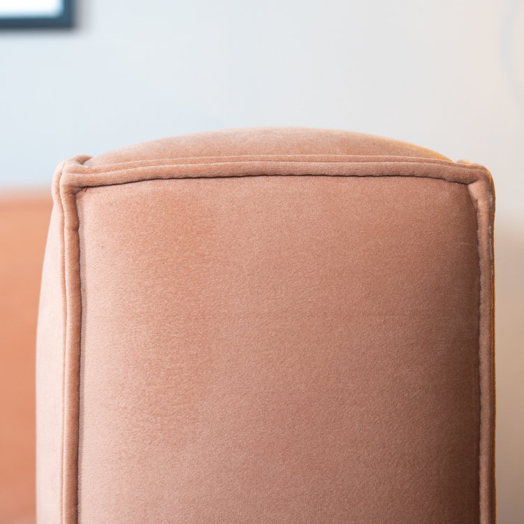 Canapé en velours 3 places Memphis rose