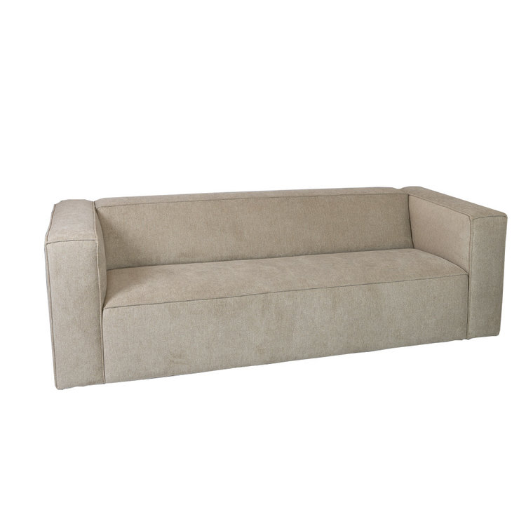 Canapé scandinave Memphis 3 places tissu chiné taupe