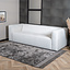 Canapé scandinave Memphis 3 places tissu chiné blanc