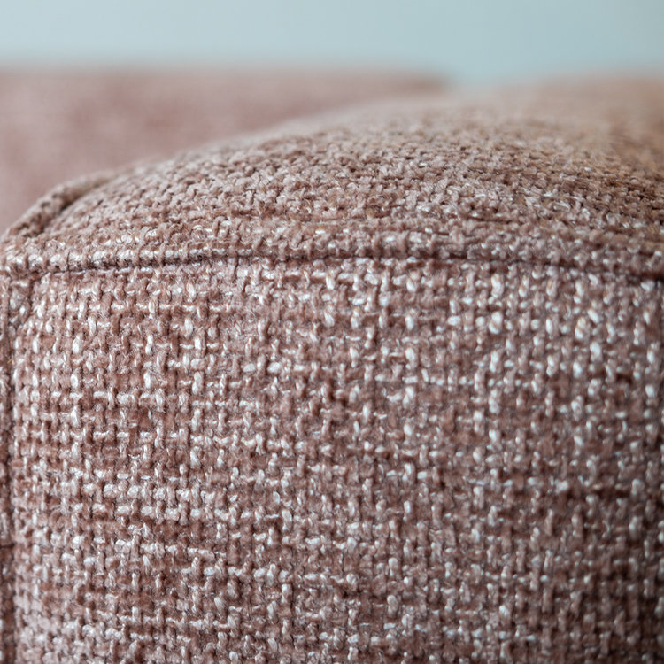 Canapé 2,5 places Memphis en tissu chenille rose