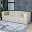Canapé 2,5 places Memphis en tissu chenille taupe