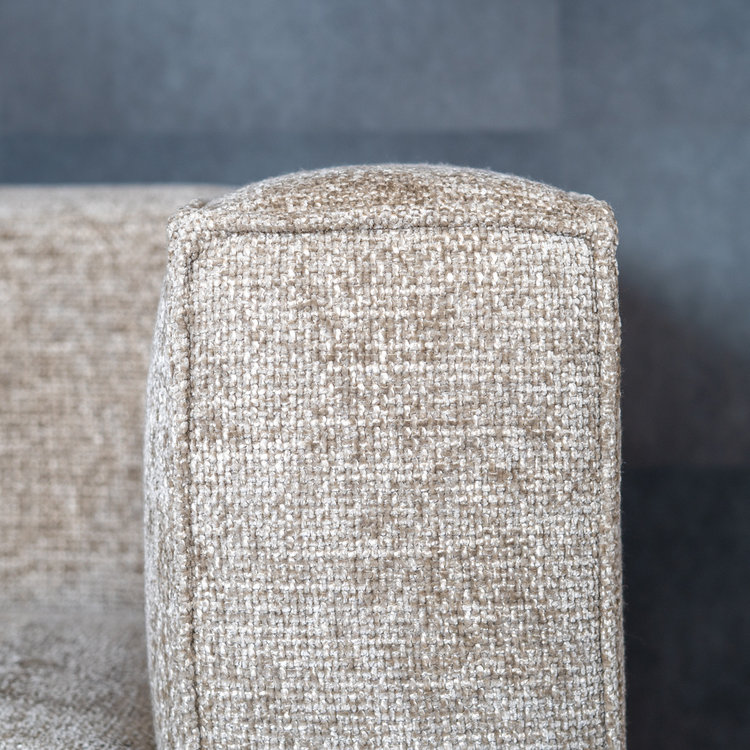 Canapé 2,5 places Memphis en tissu chenille taupe