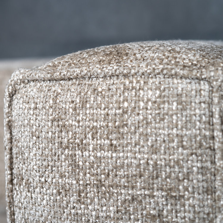 Canapé 2,5 places Memphis en tissu chenille taupe