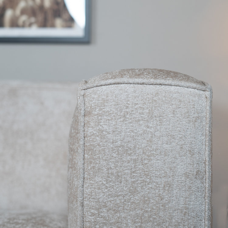 Canapé 2,5 places Memphis en tissu chenille blanc