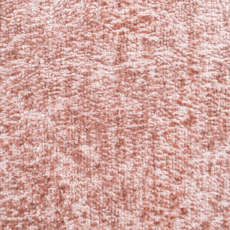 Canapé d'angle Memphis rose tissu chenille droit