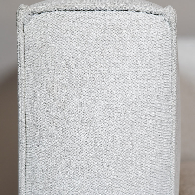 Canapé d'angle scandinave Memphis tissu chiné blanc droit