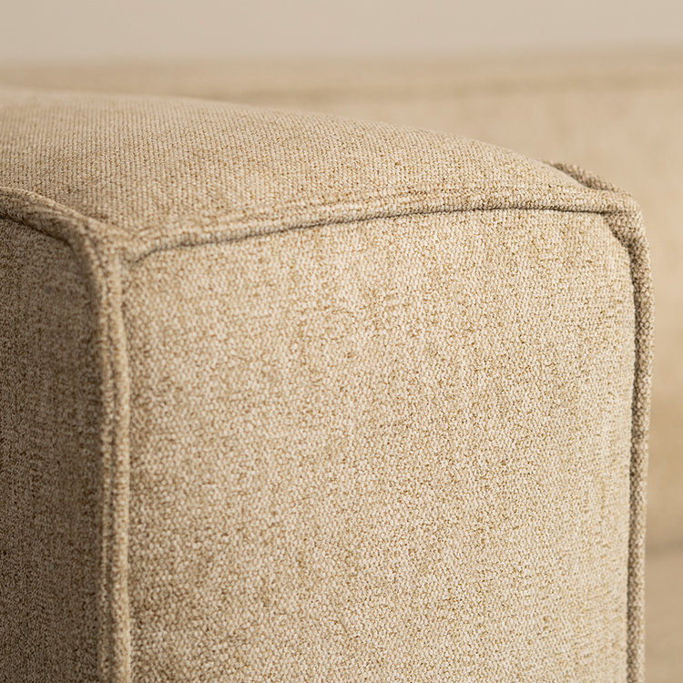 Canapé d'angle scandinave Memphis tissu chiné taupe  droit