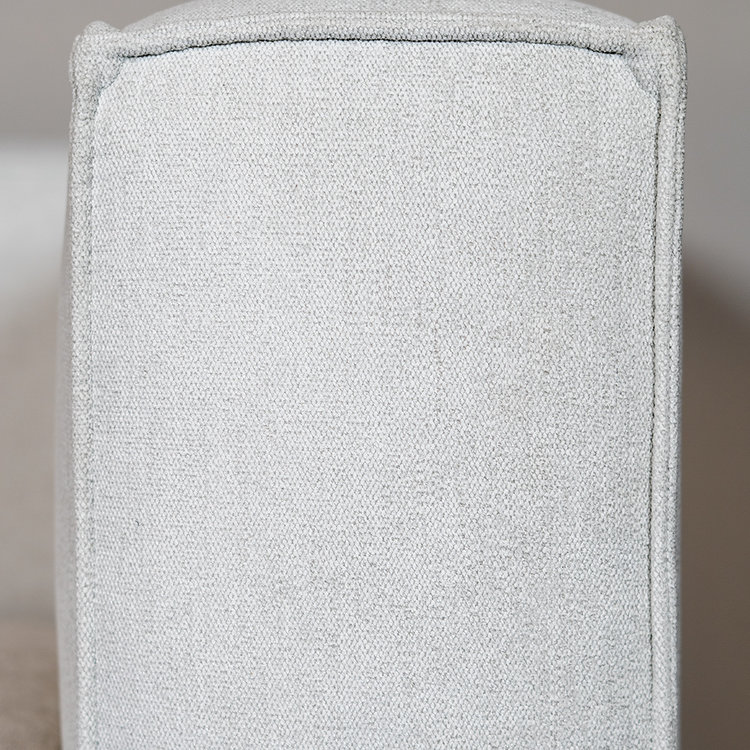 Canapé d'angle scandinave Memphis tissu chiné blanc gauche