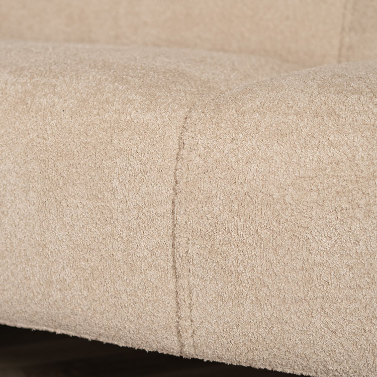 Canapé d'angle scandinave Vegas bouclette taupe gauche/droit