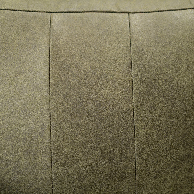 Chaise de salle à manger roulettes Mila éco-cuir  vert olive