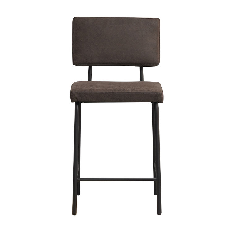 Tabouret de bar Espen Eco-cuir anthracite 64 - 77 cm