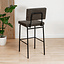 Tabouret de bar Espen Eco-cuir anthracite 64 - 77 cm